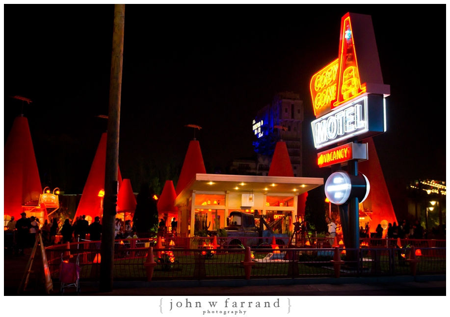 Cozy Cone Motel at Night - Cars Land