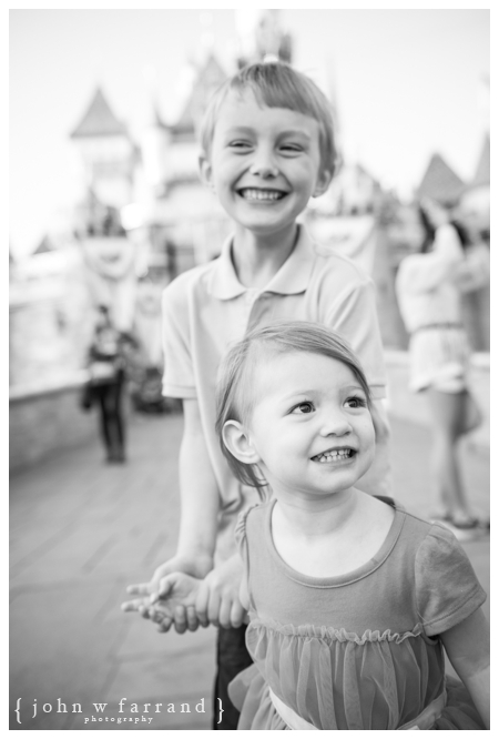 Disneyland Family Photographer - Sleeping Beauty Castle Black and White